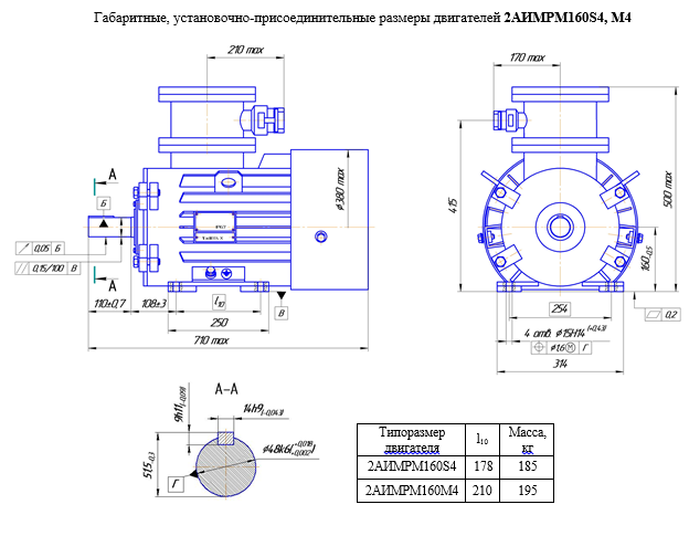 Электродвигатель аир чертеж